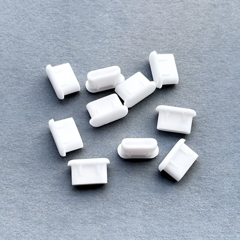 5/10pcs 유형 C 먼지 플러그 USB 충전 포트 보호 커버 블랙 화이트 실리콘 먼지 캡 충전 포트 전화 먼지 보호
