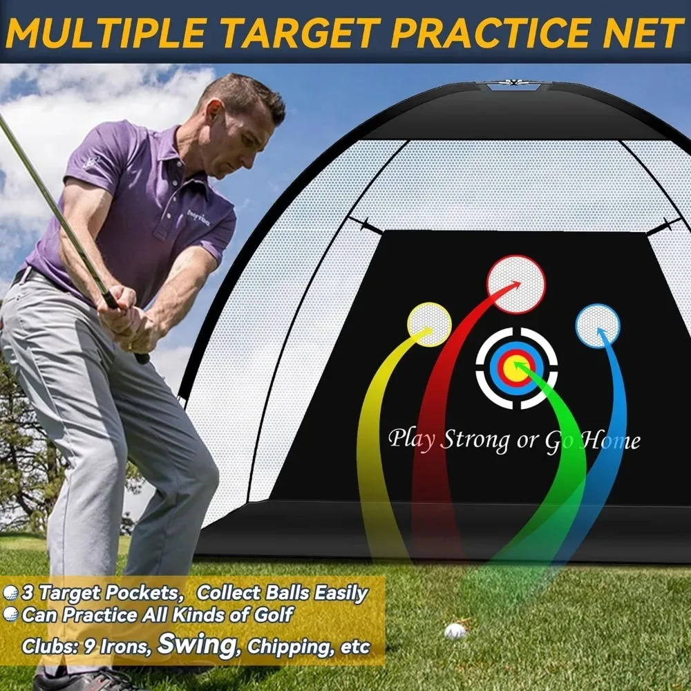 10x7ft Training Golf Practice Net with Mat 3