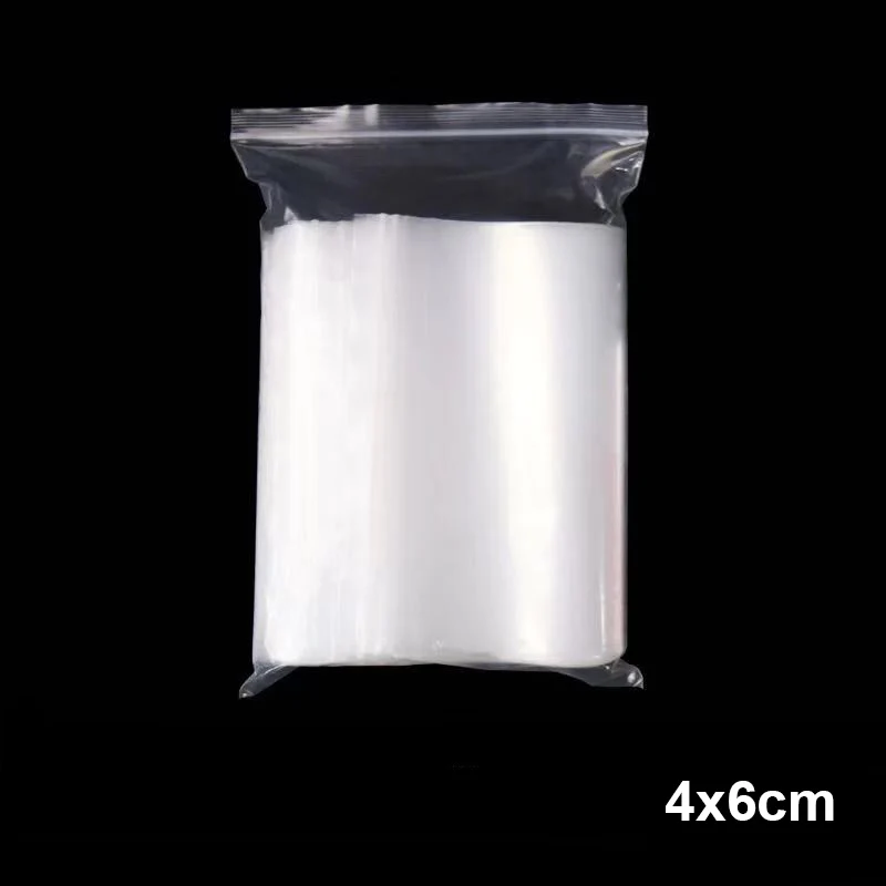 thumbnail image 1 of 300/100 piezas de bolsas transparentes con cierre hermético para almacenamiento al vacío de alimentos y joyas, bolsas de plástico gruesas con cierre hermético, paquete de organización para la cocina, 1 of 5