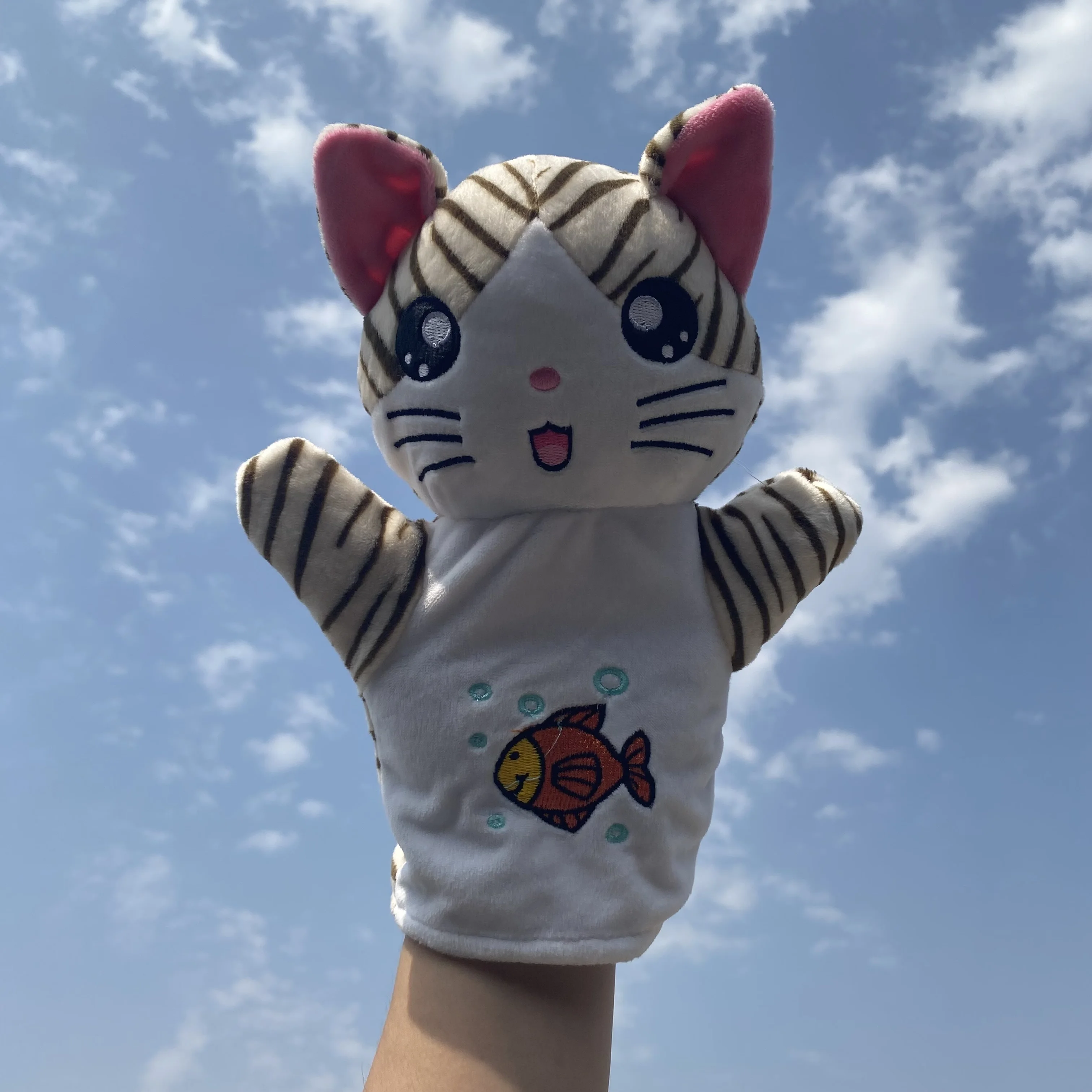 

Животные, ручная кукла, кошка, плюшевые игрушки, Детские Обучающие Ручные куклы, Мультяшные ролевые история, кукла для детей