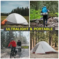 BISINNA Ultralight Camping Tent Backpack Tent 20D Nylon Waterproof Outdoor Hiking Travel Tent Cycling Tent 1-2 Person 6