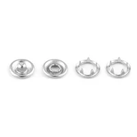 Lot de 50 boutons pression en métal, 7.5/9.5/11mm, attaches pour travaux manuels, couture de vêtements en cuir, sacs, accessoires de bricolage 5