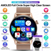 Nouvelle montre intelligente 2026 pour femmes, écran AMOLED HD, affichage permanent, appel Bluetooth, étanche IP68, GPS, montre intelligente pour hommes, compatible Android et iOS 2