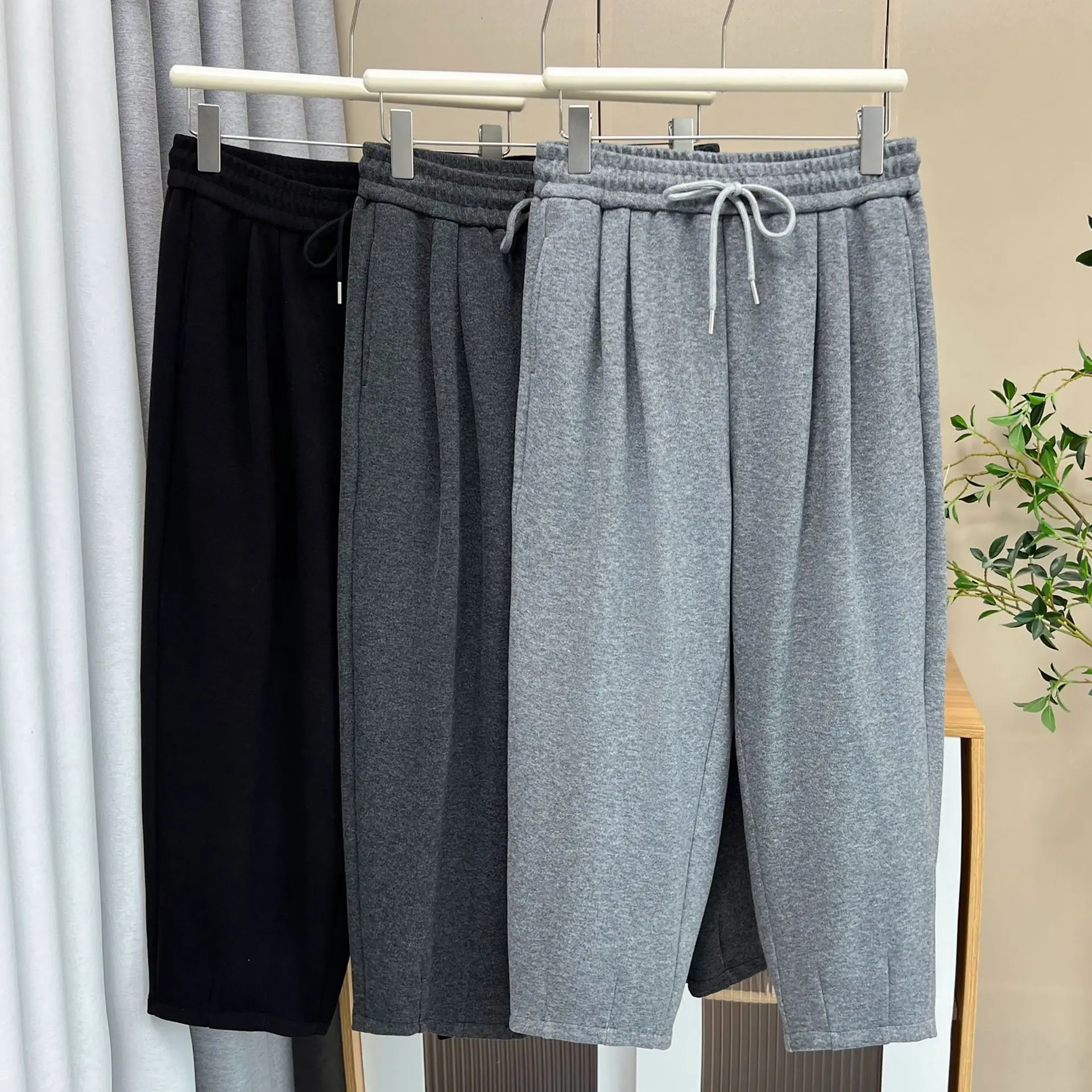 XXXXL Fashion Plus Size Women's Harem Pants Autumn New Simple And Classic Solid Color Casual Radish Bottoms 041