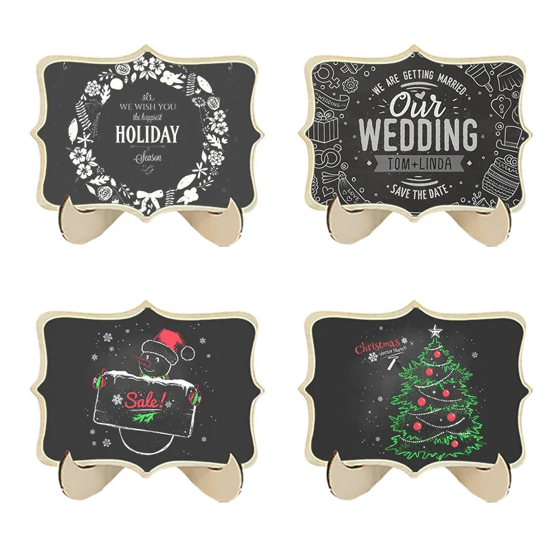 Wooden Blackboard Universal Message Board for Wedding Party DIY Decor
