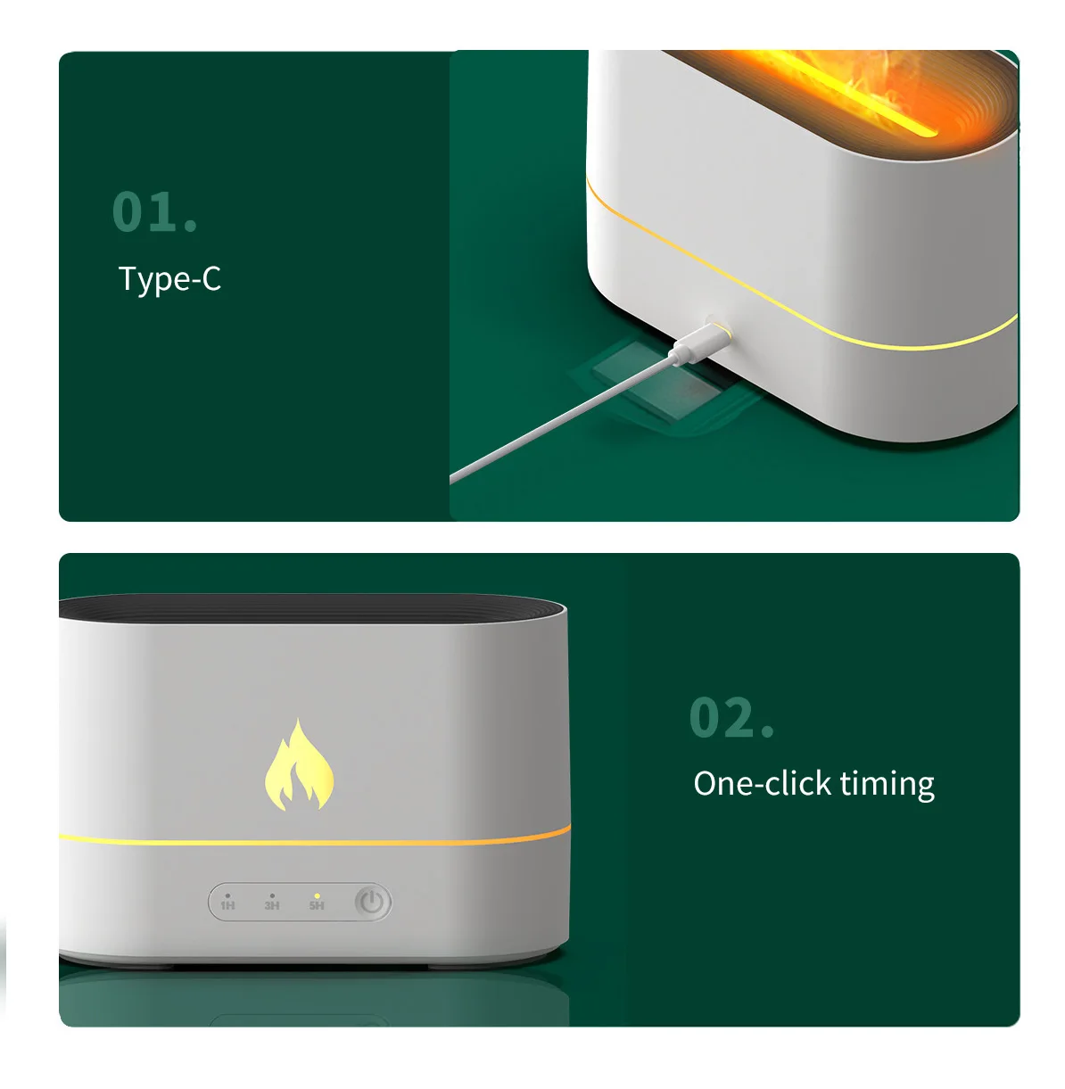 Flame Aroma Diffuser Air Humidifier