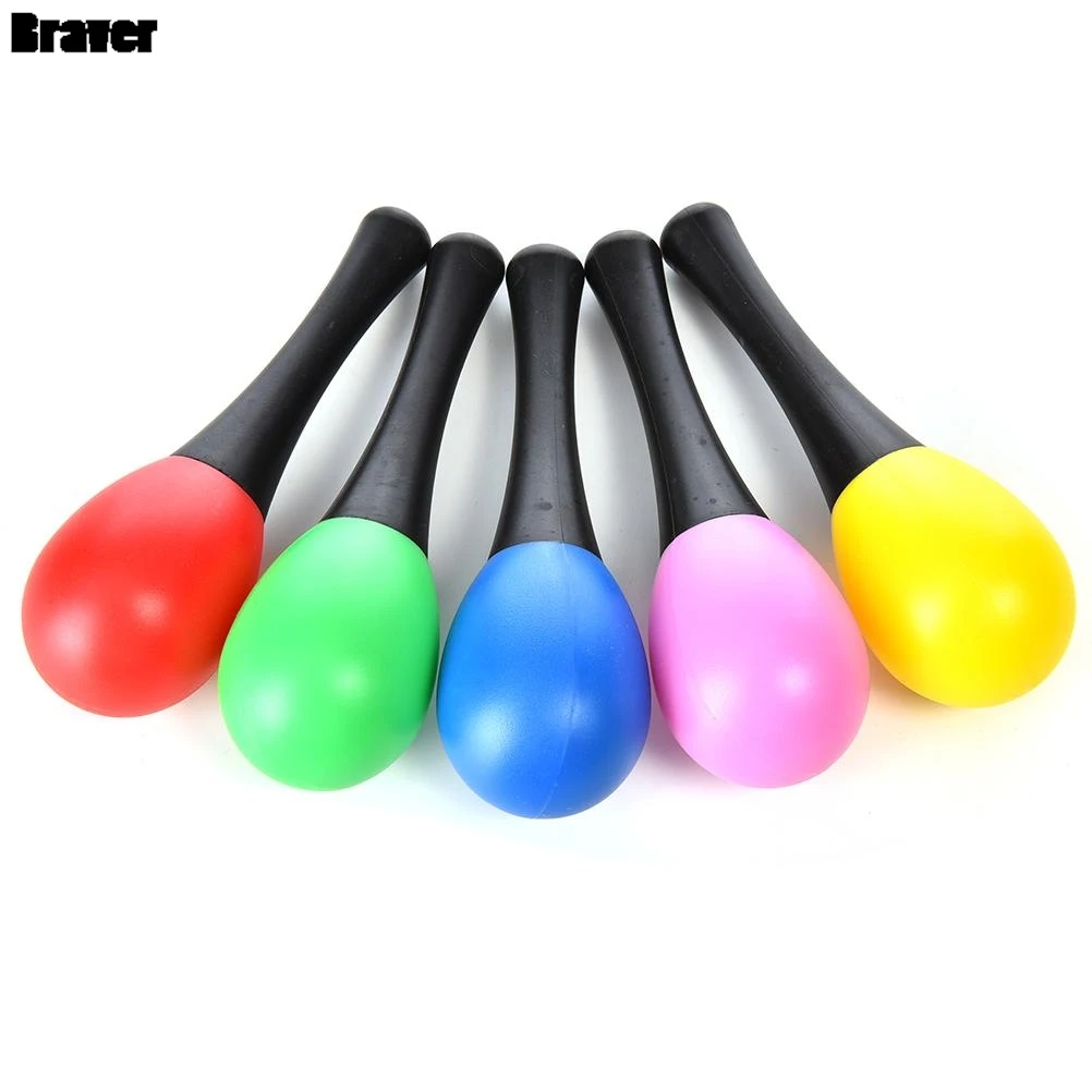 Plastic Sand Hammer Maraca Rattle Shaker Kids Musical Instruments Sound Music Learning Toy 1Pcs
