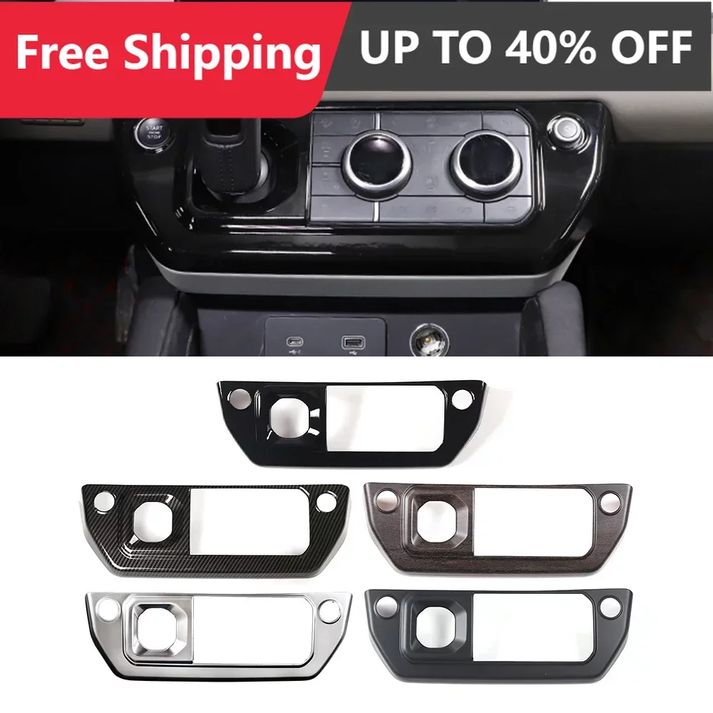 

Car Center Console Gear Shift Dashboard Button Frame Trim Cover For Land Rover Defender 110 90 L663 2020-2023 Auto Accessories