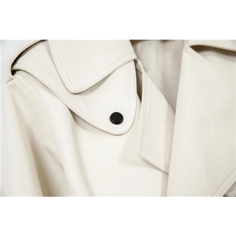 2023 Female Coat Turn Down Collar Biker Faux Leather Jacket Autumn Winter Women Pu Leather Jackets Fashion High Street Outwear