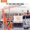 Long Ram Jack, 8 Ton Engine Hoist Cylinder with Air Pump and Single Piston Pump, Hydraulic Ram Cylinder Clevis B 2