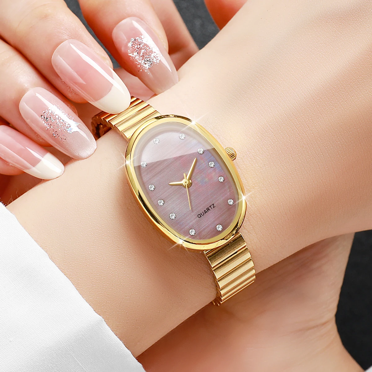 1pc/4pcs Women's Trendy Luxury Watches Niche Ins Style Simple Scale Dial Korean Style Quartz Watch ( Box Not Included)