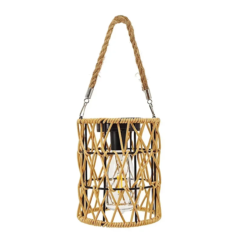Description Picture 5 of itemOutdoor Household Villa Garden Projection Plastic Vine Woven Iron Lantern Simple and Durable Solar Energy Garden Lamp