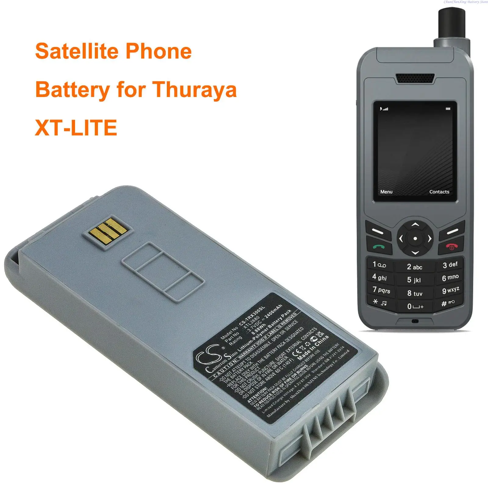 

GreenBattery 3.7V/2400mAh Satellite Phone Battery XTL2680 for Thuraya XT-LITE