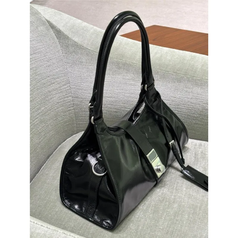 JIAERDI Vintage Black Shoulder Bags Women Retro New Pu Leather Large Capacity Underarm Bag Female Fashionable Y2k Handbag Purse