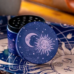 Sun & Moon Decorative Herb Grinder, 2 - Inch (A)