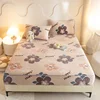 Nowflakes Pile Sheet Is Tasted The Fitted  Autumn Winter Thickened Warm Cartoon Bed Cover 360 Degree Mattress with Elastic Wrap 2