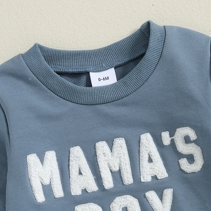 Toddler Boys Letter Sweatshirt & Pants Set 4