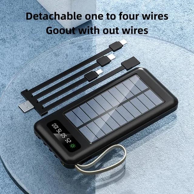 OnePlus 50000mAh Solar Power Bank, Fast Charging, Dual USB, 4 Cables 3