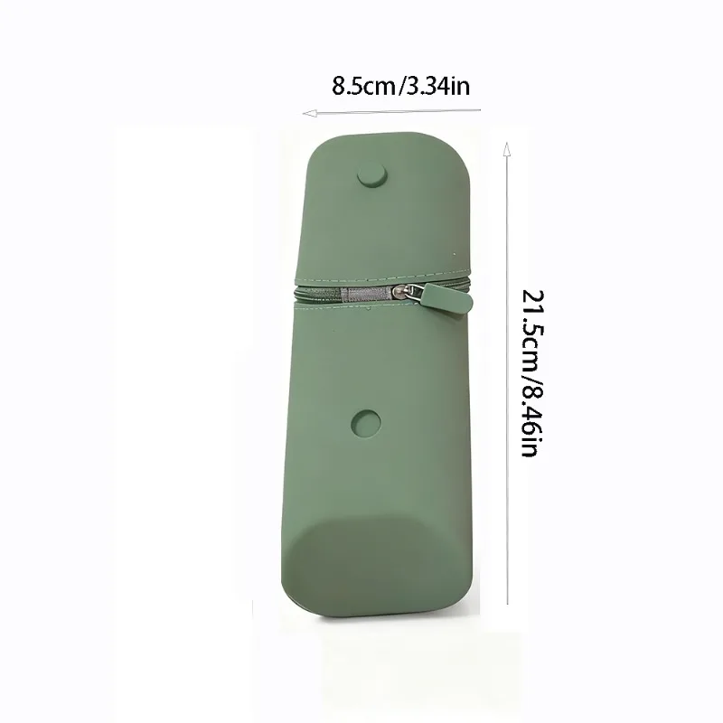 휴대용 접이식 실리콘 필통, 확장형 펜 홀더, 방수 내구성 데스크 정리함 (학교, 사무실, 가정용)