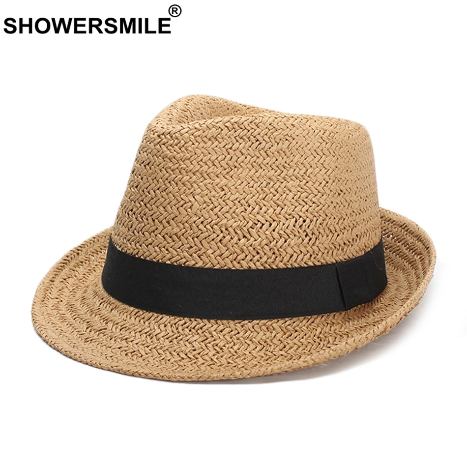 Showersmile Camel Sun Hat Men Straw 