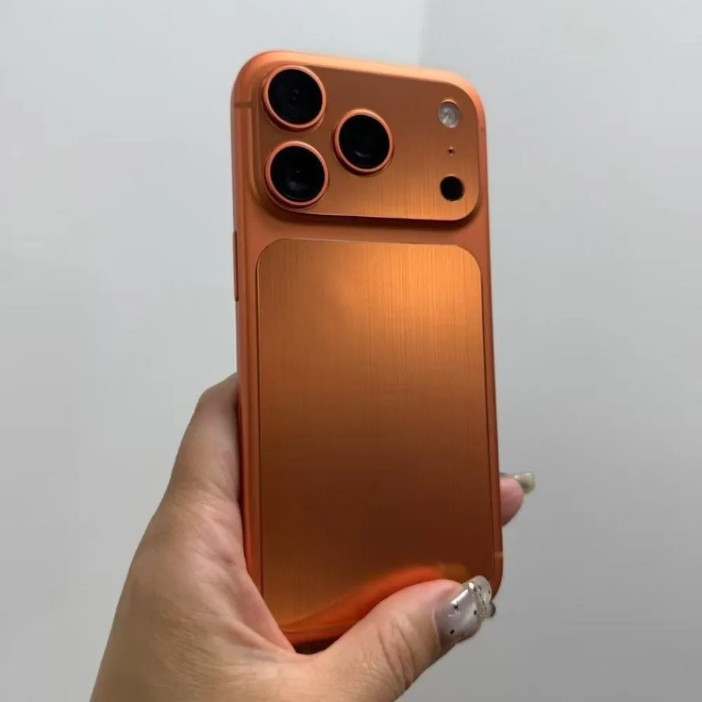 Orange Full Cover Back Sticker Film – Anti-Scratch Screen Protector