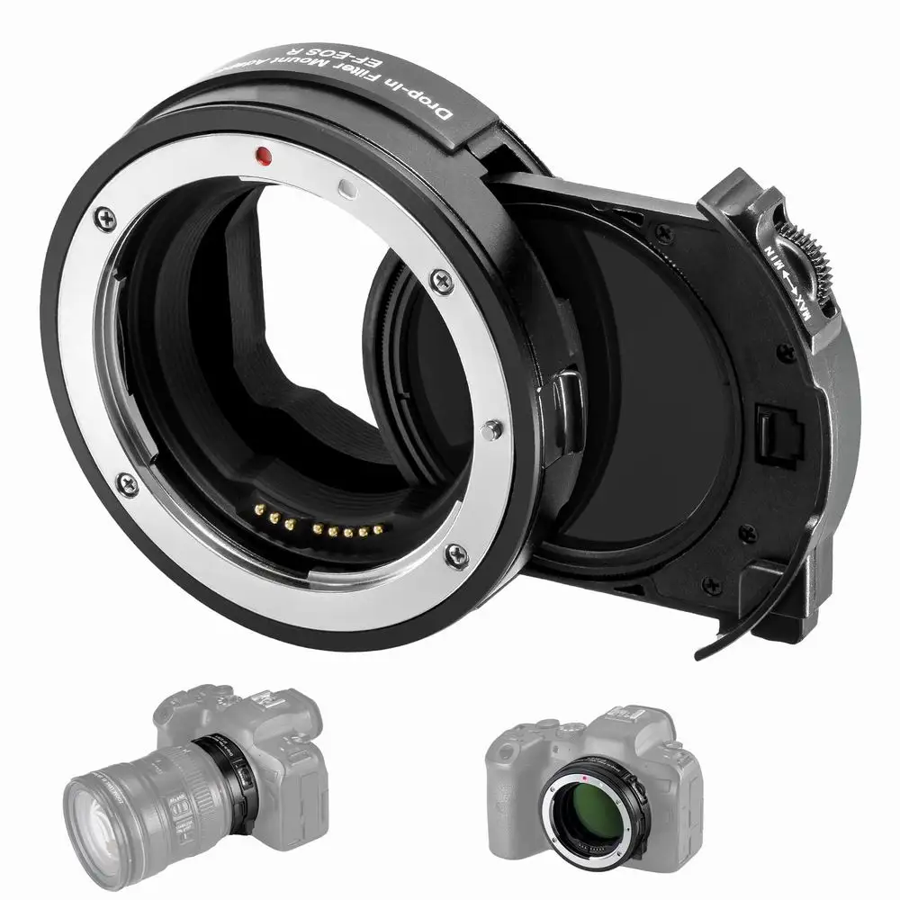 Auto Focus Camera Lens Adapter with Drop In Variable ND Filter ND3