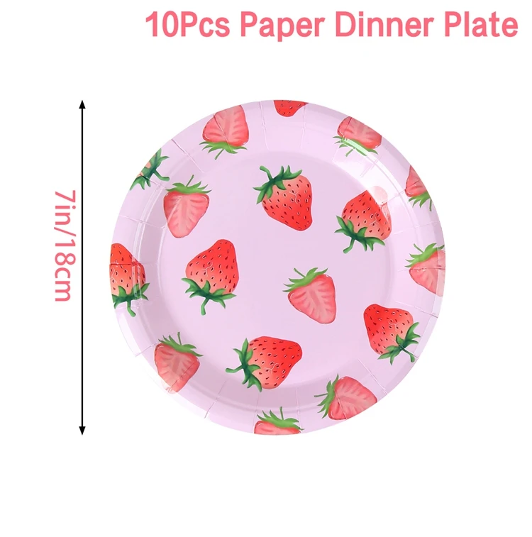 Decorazione Da Parete Con Fragole E Fiori Bianchi - Adesivi Per Feste, Cucina E Camera Da Letto - Foto 10