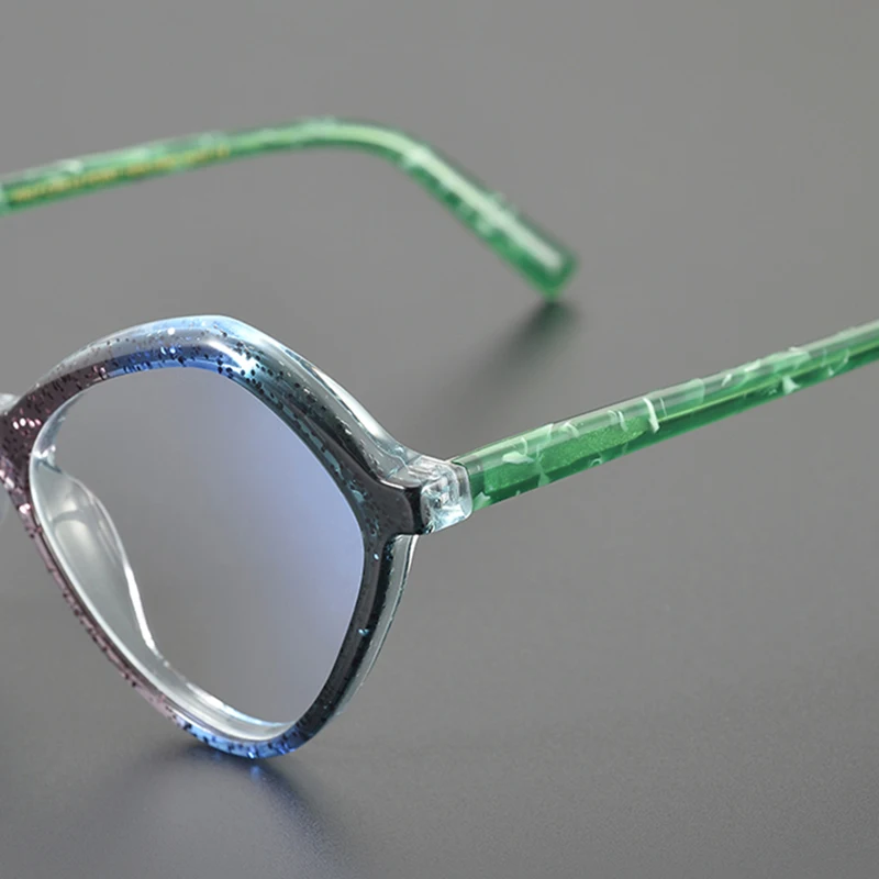 

Boutique personalized color matching irregular acetate eyewear frame for men Myopic reading fashion women Prescription glasses