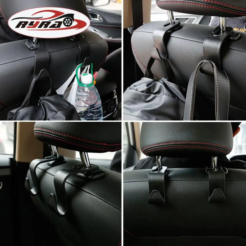 Car Hook Auto Seat Headrest Hook Black Bag Organizer Universal Seat Headrest Holder Car Accessories Storage Hanger