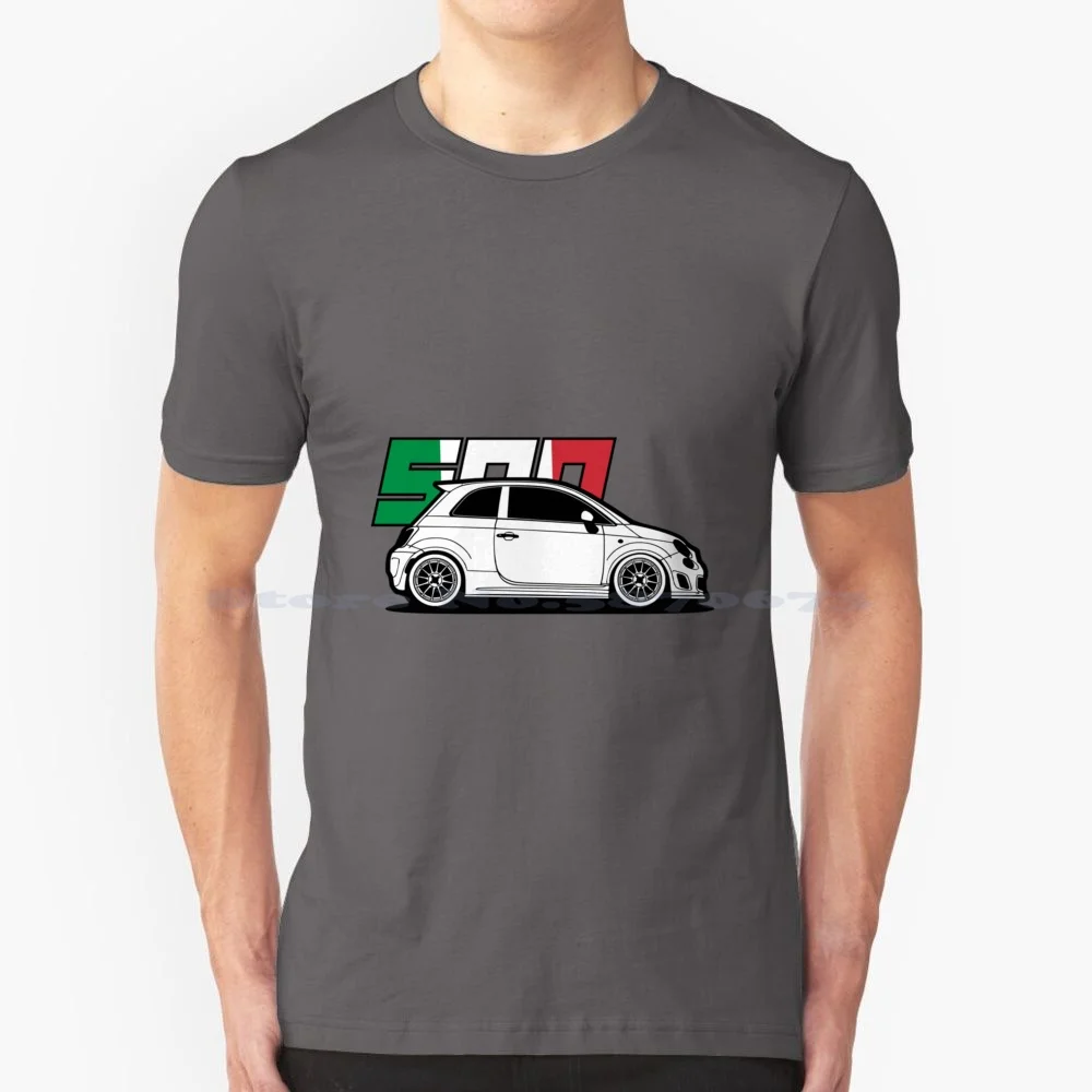 Fiat 500 Abarth T Shirt 100% Cotone Tee Fiat 500 Abarth