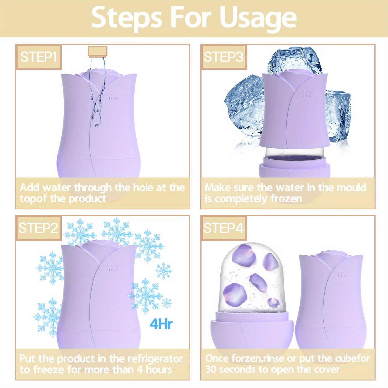 Ice Roller for Face and Eye Ice Face Roller Ice Roller Skin Care Tools for Women Silicone Ice Mold for Beauty Christmas Gift