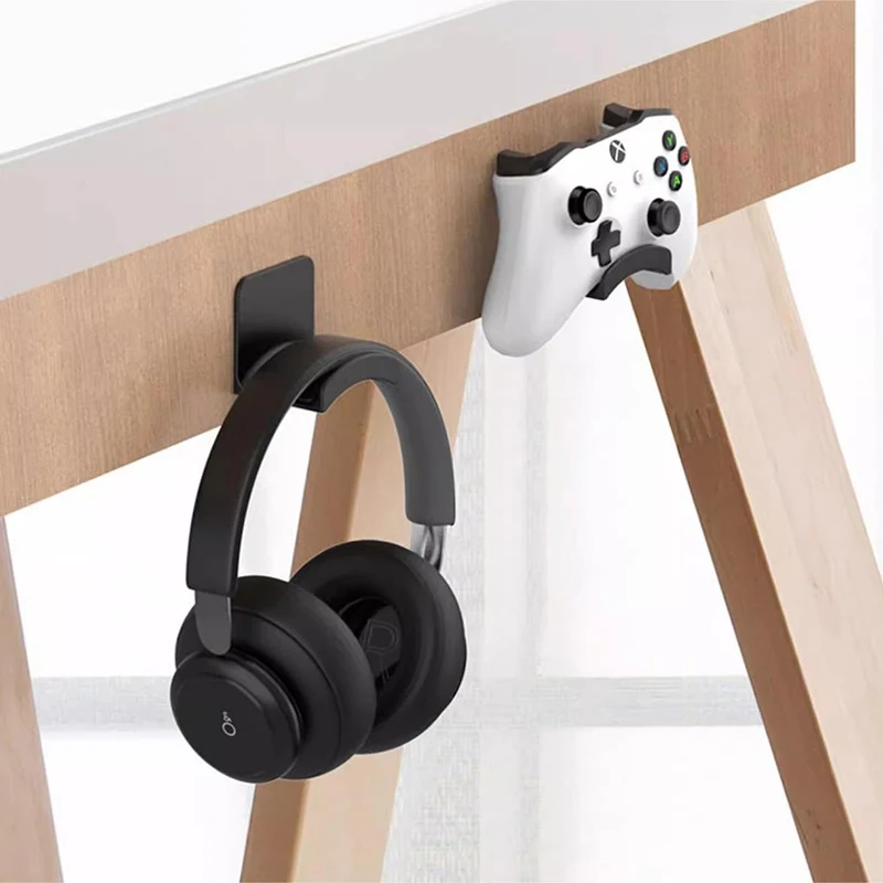 Diy Headphone Mount Under Desk Headphone Hanger Wall Mounted Diy