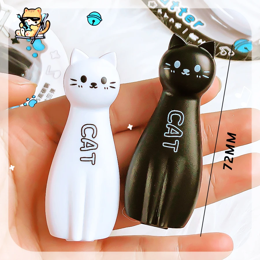 귀여운 고양이 미니 소형 포켓 사이즈 아트 커터 유틸리티 나이프 학생 미술 DIY 도구 창의적인 문구 학교 용품