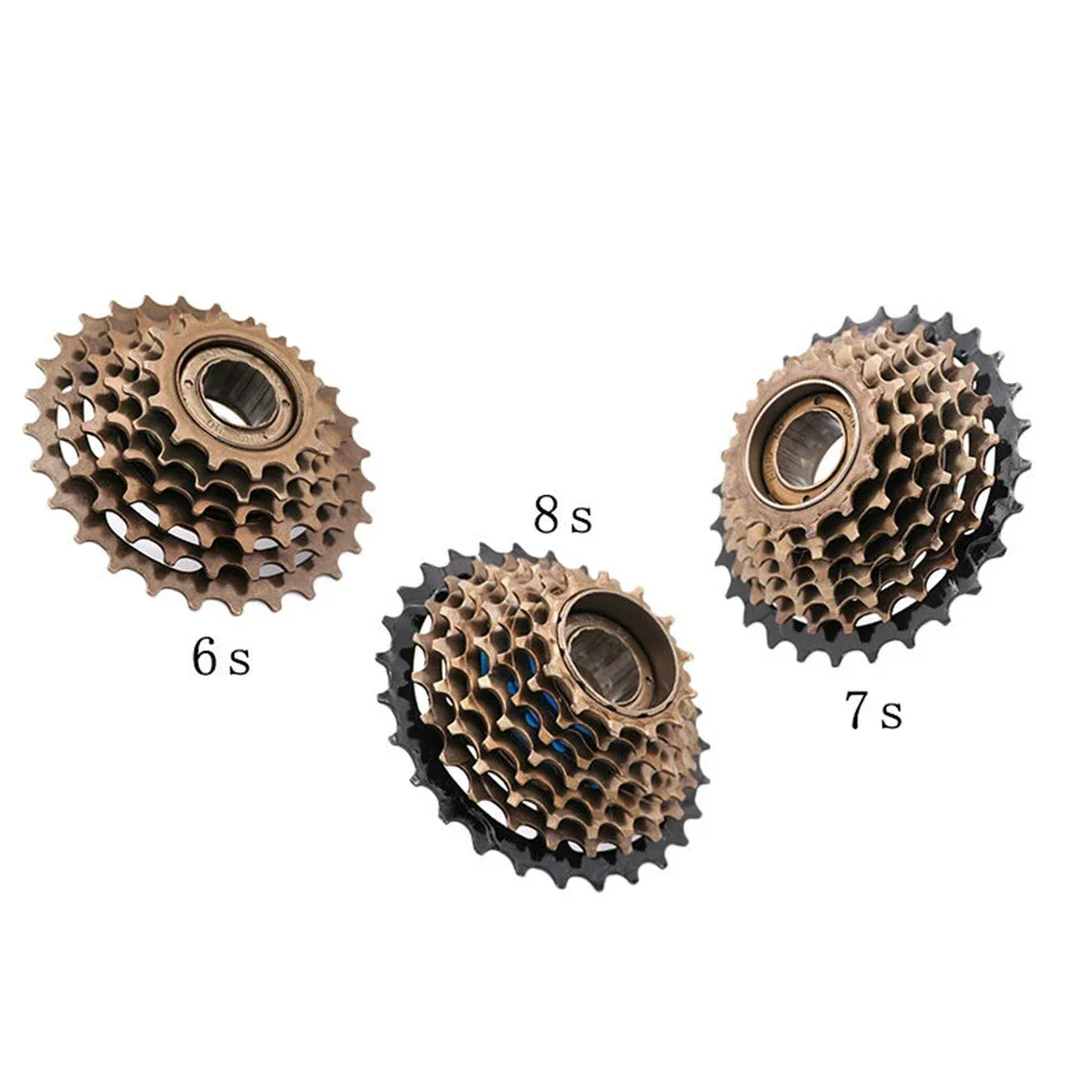 Bike Freewheel Bike Screw On Freewheel 6/7/8 Speeds Freewheel 13/14-28T Sprocket Screw On For-Shimano Position