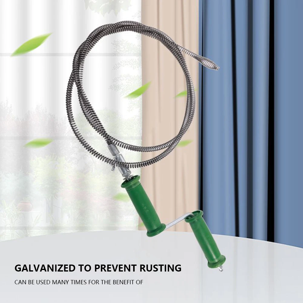 1/2/3/4/5/8/10 Meter Spring Pipe 10mm Dia Pipe Dredger Olive Shaped Head Sewer Sink Basin Pipeline Clogged Remover Cleaning Tool