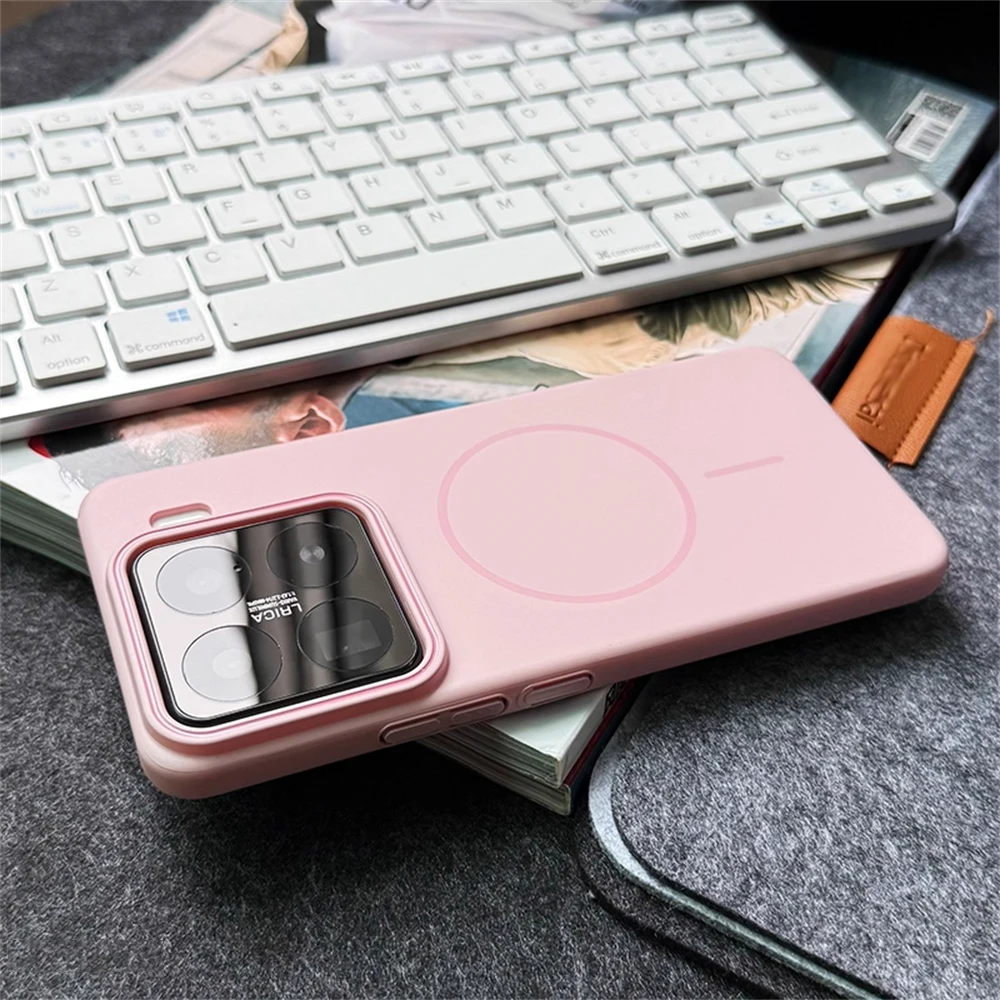 Ultra Thin Solid Color Matte Hard PC Case with Slim Magnetic Wireless Charging Cover