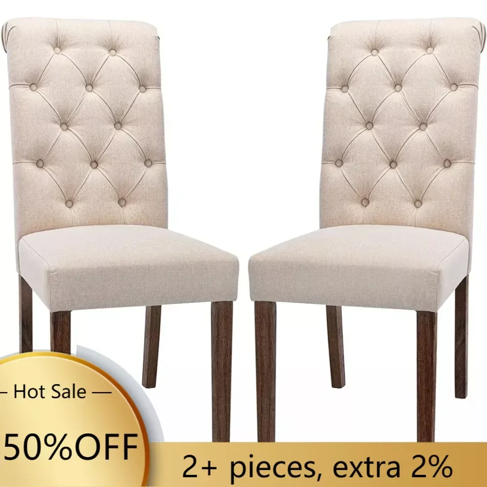 Tufted Dining Room Chairs Set of 2 Chair Café Furniture