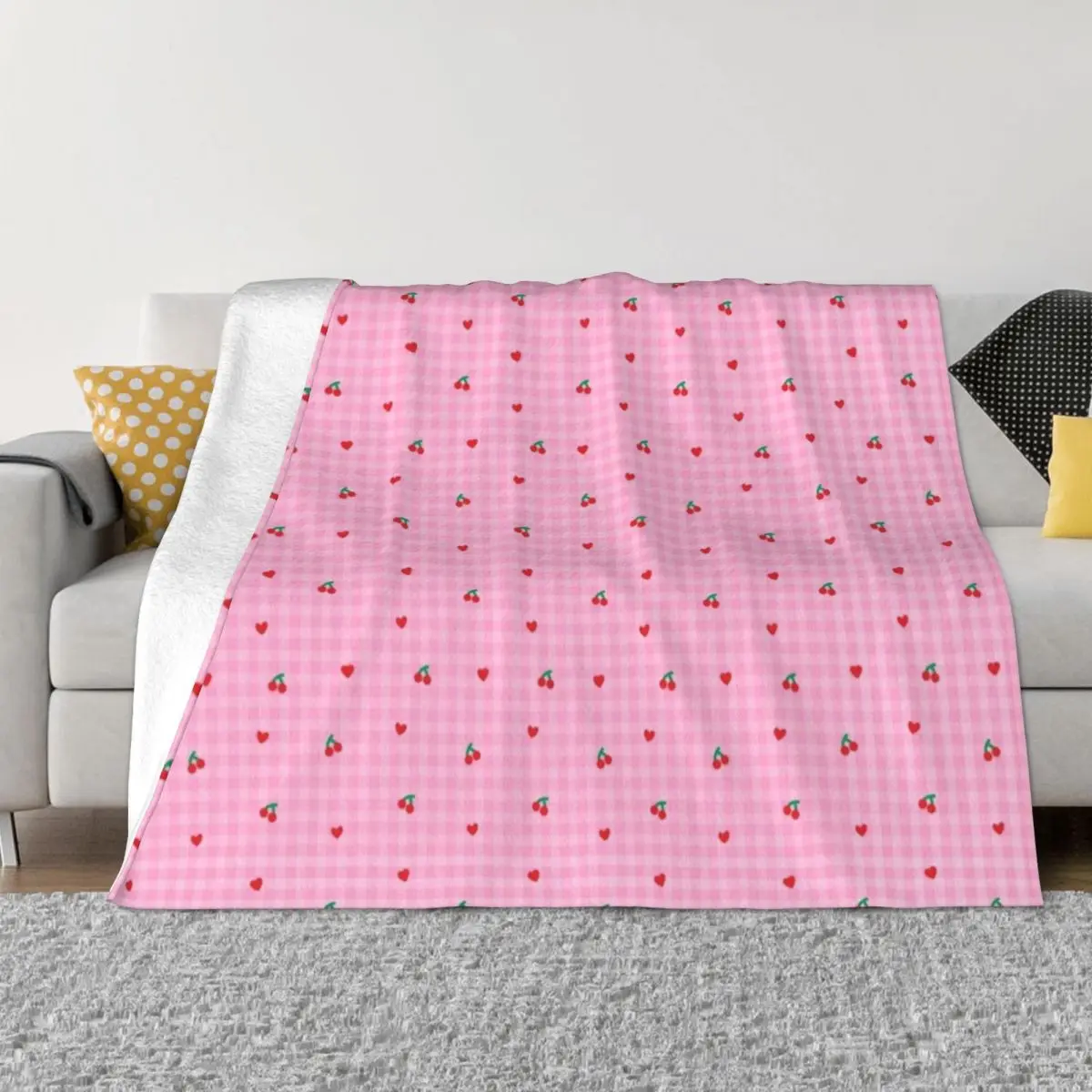 

Love Cherries Throw Blanket funny gift Loose Blankets