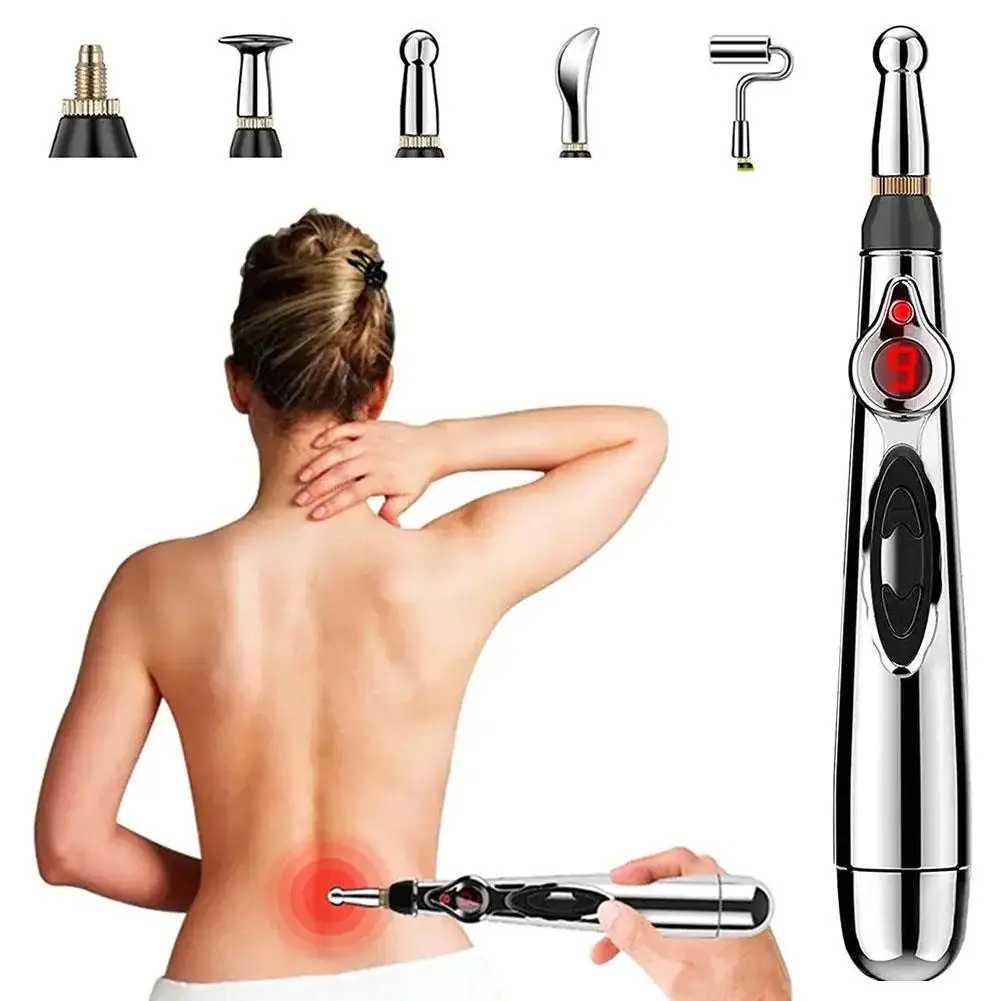 Electric Acupuncture Point Massage Pen Pain Relief Laser Therapy Electronic Meridian Energy Pen Body Head Back Neck Leg Massager