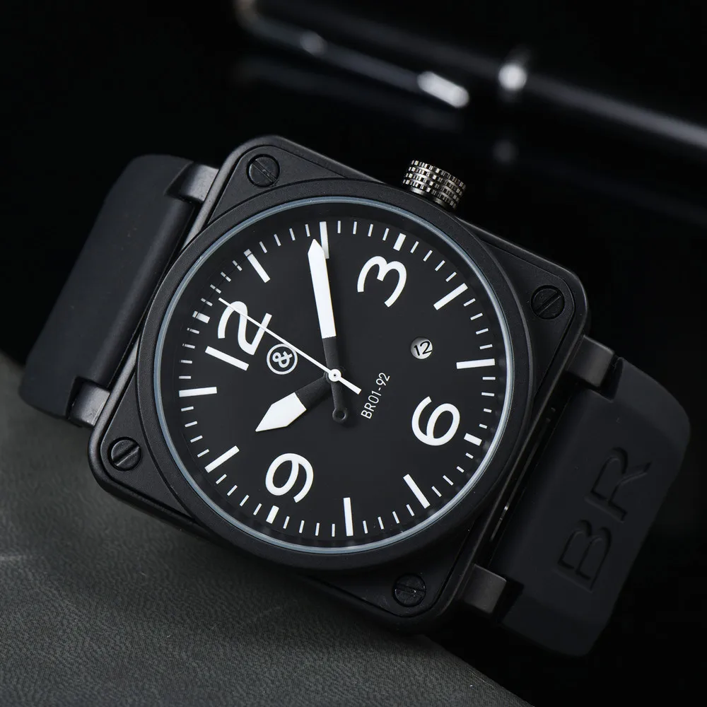 Square Automatic Mechanical Watch, Stylish Casual Timepiece with Day-Date Calendar for Men