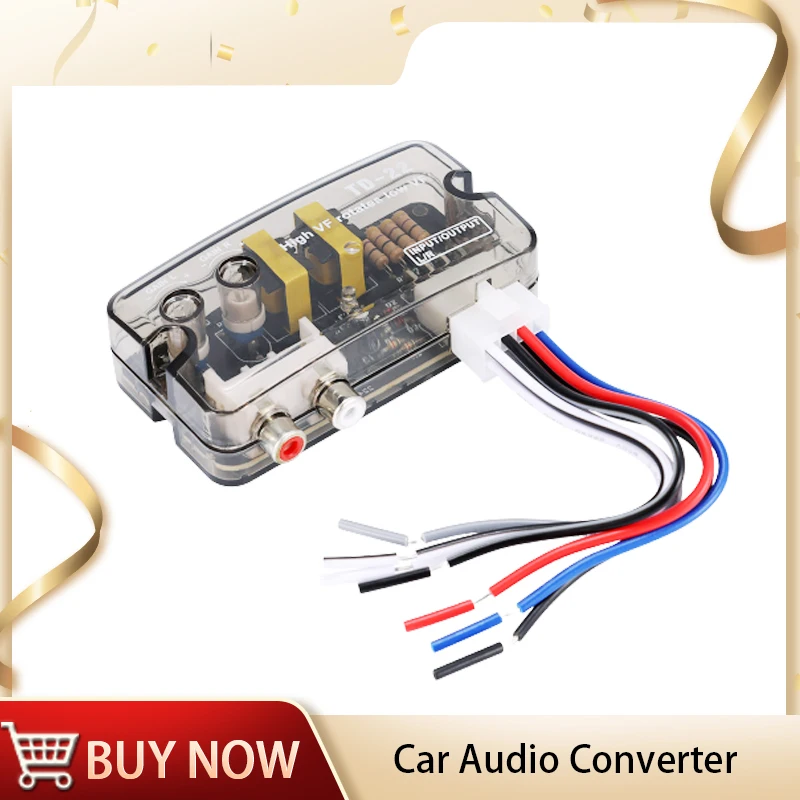 2023New12VAutoCarAudioConverterRCAStereoConverterHighToLow