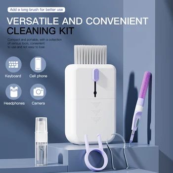 Kit di pulizia tastiera multifunzione 11 in 1 Spazzola per pulizia prodotto digitale Spazzola per polvere Penna per pulizia auricolari Strumento elettronico