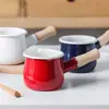 Enamel Wooden-Handle Cooking Pot 6