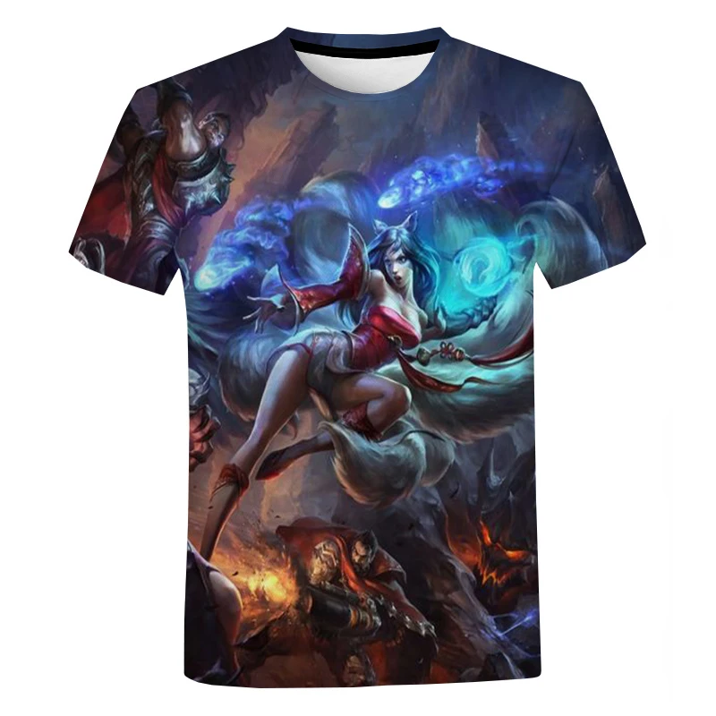 

Summer New Men's and Women's Fashion Oversized Game T Shirt 3D Printed Arcane League of Legends T Shirt Harajuku Hip Hop Top