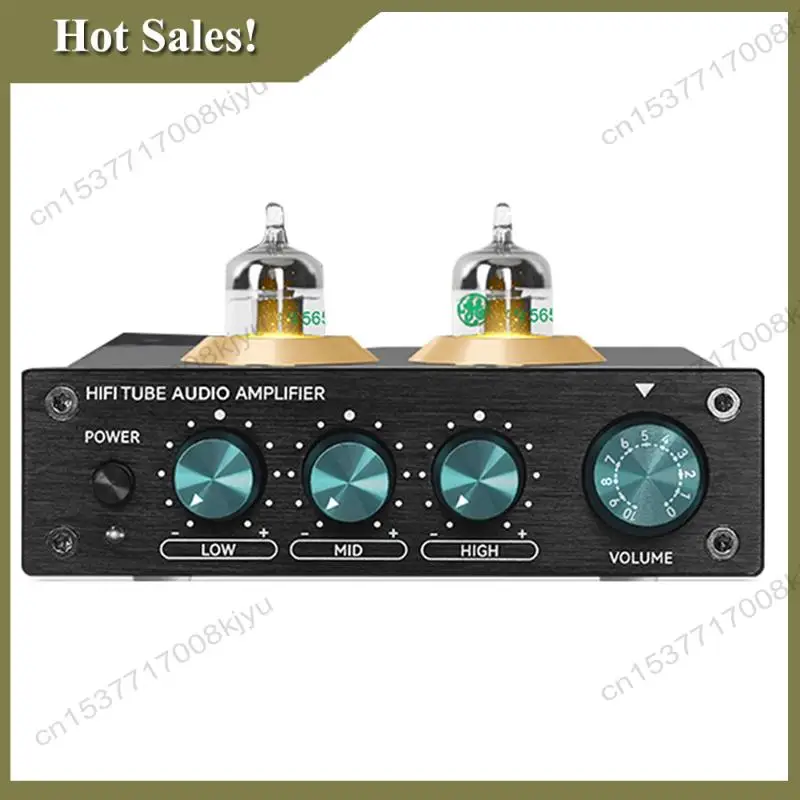 -A23G Hifi 튜브 오디오 프리 앰프 6K4 진공관 앰프 버퍼 조정 오디오 튜브 프리 앰프 스테레오 수신기 EU 플러그