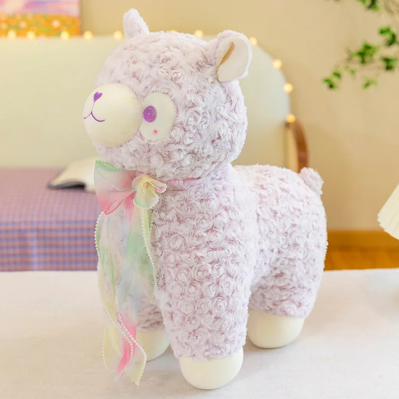 thumbnail image 1 of MINISO - Adorable y esponjoso peluche de alpaca, muñeco de peluche suave y adorable de oveja, llama, almohada para apaciguar a bebés, regalo de cumpleaños kawaii, 1 of 5