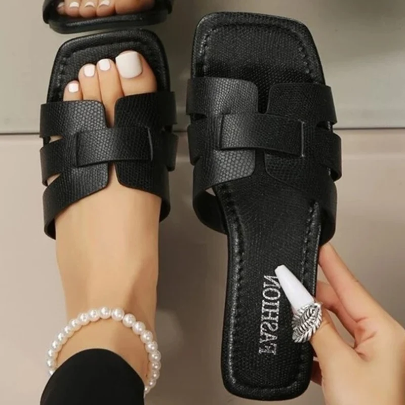 Summer Slippers Women Flat Luxury Outdoor Beach Flip Flops Female Sandals Trend Brand Design Slides Shoes Woman 2024 Big Size 43