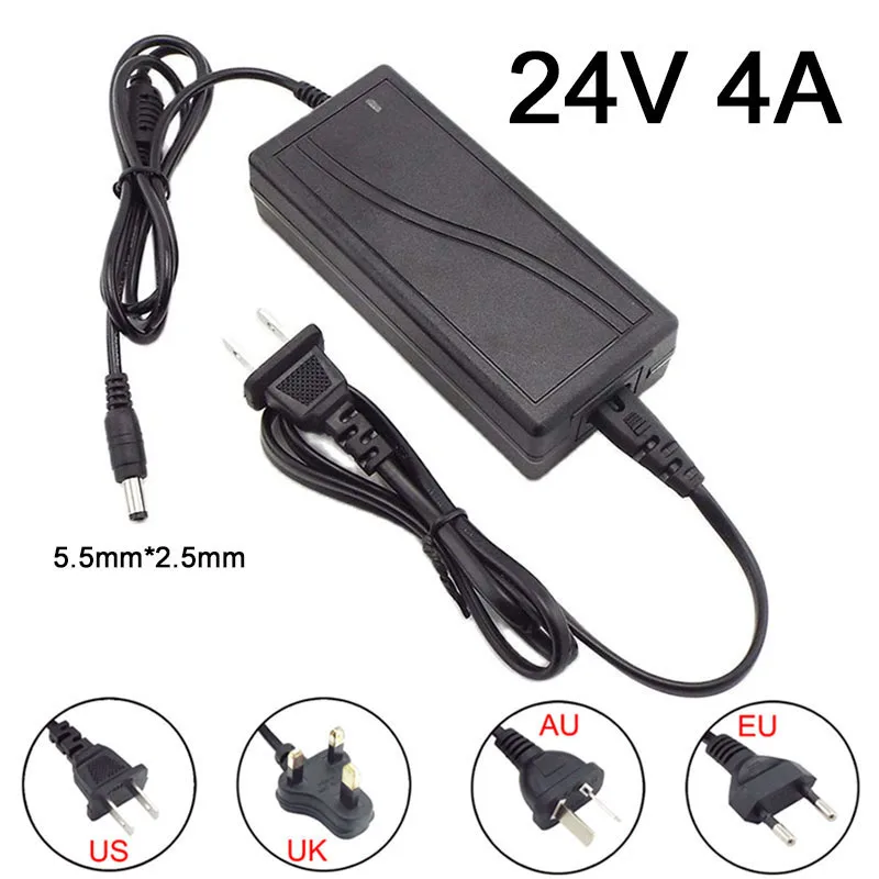 24V 4A 4000ma AC 110V 220V to DC 24V 4A Adapter Power Supply Converter charger switch Led Transformer Charging  24V Universal Q