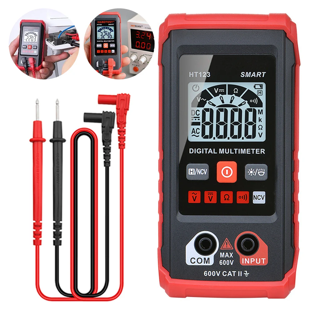 2PCS Digital Multimeter,Tm-510 4000 Counts,Smart Measurement,Auto-Ranging Voltmeter