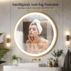 LUVODI 32Inch Waterproof Gold Frame Bathroom Mirror with LED Lights Illuminate Wall Vanity Mirror 3 Color Dimming Quick Defog 6